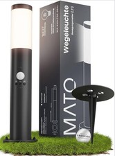 MATO Wegeleuchte  mit Bewegungsmelder - E27 Fassung, Höhe 50cm, IP44, Anthrazit 