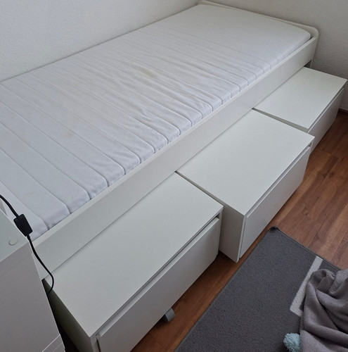 Ikea schubladenbett weiß - schubladenbett, 3