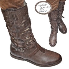 AIRSTEP A.S.98 Cut Out Echtes Leder Stiefel Reiterstiefel Antik Finish NEU Gr.38