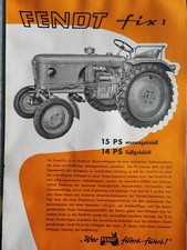 Original Fendt Fix 1 15PS Prospekt Flyer  50er Jahre Schlepper Traktor