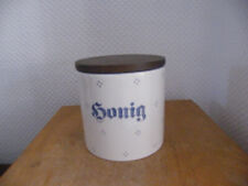 SMF.-  SCHRAMBERG MAJOLIKA  - HONIGTOPF/HOLZDECKEL