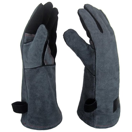 Paar grillhandschuhe leder - 1,