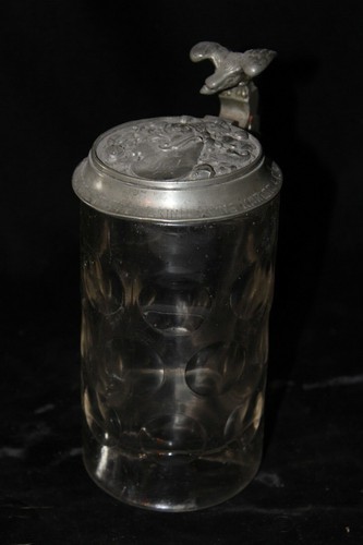 Studentika glas zinn bierkrug - glas,