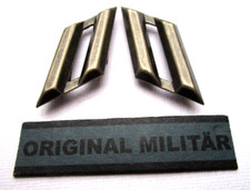 METALL AUFLAGEN Obergefreiter FRÜHE BUNDESWEHR Schulter Klappen Rang Abzeichen #