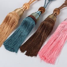 2Pcs Vorhang Raffhalter Quaste Seil Gedreht Raffhalter Fenster Modern Dekor Neu