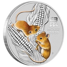 Silbermünze Jahr der Maus