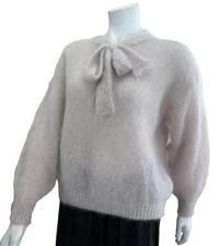 ST Style Selezione beige taupe 80%Kid Mohair Schleifen Pullover Pulli 38 40 42