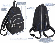 Kleiner Rucksack leicht Daypack zum Wandern für Fahrrad Trekking Freizeit top!!