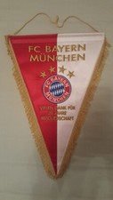 FC BAYERN MÜNCHEN DANK f. 20 Jahre Mitgliedschaft Wimpel 4 Sterne Seide gestickt