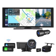 Eonon P4 Drahtlos Apple CarPlay Android Auto Tragbar 10,26" IPS Autoradio 4K DVR