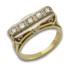 Bicolor Brillant Gold Ring 585