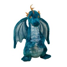 Plüsch Drache Kuscheltier blau "Zander" Plüschtier Stofftier Fantasy 25 cm hoch