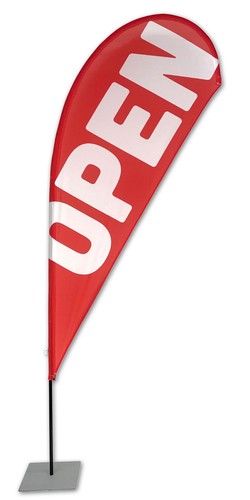 Open beachflag tropfen 240 - open,