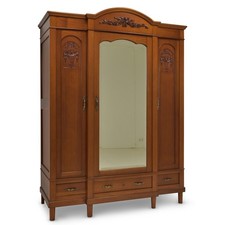 ANTIK! Dielenschrank restauriert Art Déco Mahagoni massiv Kleiderschrank