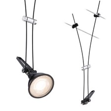 Paulmann Einzelleuchte für Seilsystem Comet Schwarz matt GU5,3 12V Metall 94489