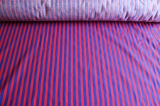 BW-Druck, Streifen, rot - blau, Breite: ca. 140 cm, Mat: 100 BW