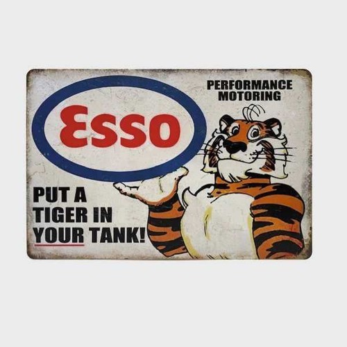 Blechschild esso put tiger - blechschild,