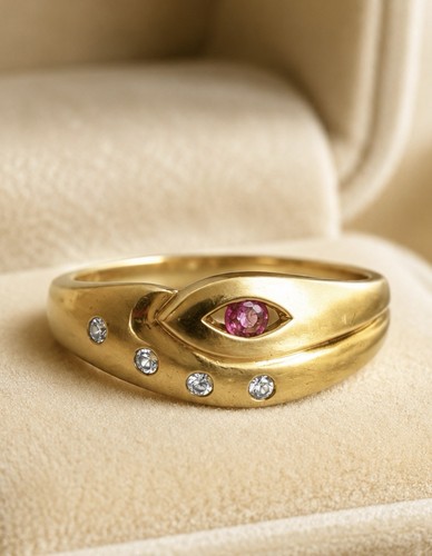 Vintage goldring mit - vintage,