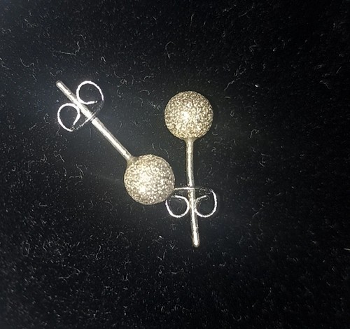 Silber kugel ohrstecker - silber,