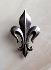 Antike Silber Fleur De Lis Brosche