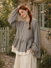 Damen tunika bluse karo - damen,