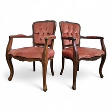Französischer Stil geschnitzter Stubensalon Stuhl - verzierter Sessel 1 Paar