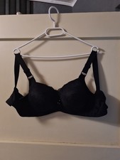 Soft BH ohne Bügel,Breite Träger, Gr.L, Schwarz 