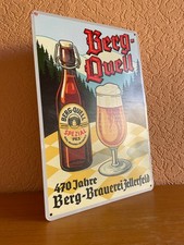 Blechschild Bergquell Zellerfeld Brauerei Metall kein Emaille Schild Bierkrug