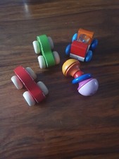 4 Greiflinge Holz Haba Selecta 1 älteres Modell (gutes, glattes Holz) Auto