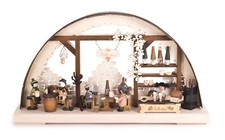 Schwibbogen 3 D Kellerbar LED Erzgebirge Ratags 43 x 26 cm