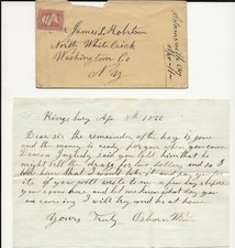 1862 Kingsburg NY Letter and
