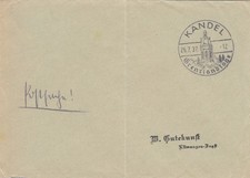 Postsache Kuvert 1937: Kandel