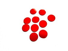 10 Kreise ROT  Reflexfolie Reflektorband Reflektor Aufkleber reflektierend