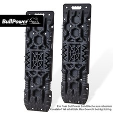 2x Große Offroad Sandbleche Paar Kunststoff-Anfahrhilfen 10.000kg schwarz Tasche