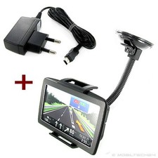KFZ NAVI HALTERUNG + NETZTEIL passt für Navigon 2100 max 2110 2150 2410 2510 330