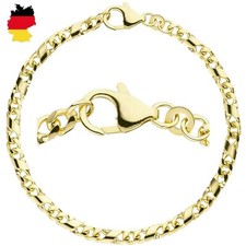 4 mm Dollarkette Rockwell Armband 333 echt Gold 19 cm Armkette massiv Damen neu