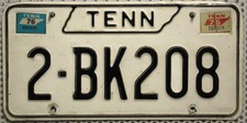 Tennessee Nummernschild 1975
