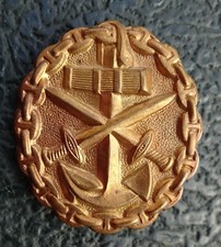 Kaiserreich Verwundetenabzeichen  14 18 Marine gold, Sammleranfertigung