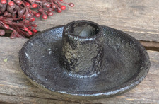 ❤️  Massiver Kerzenleuchter Stabkerze Gusseisen / Metall Kerze braun ❤️