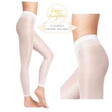 SATIN TOUCH LEGGINGS by Wolford M white weiß Hochglanz Feinstrumpf Hose