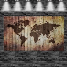 XXL Weltkarte eingebrannt in