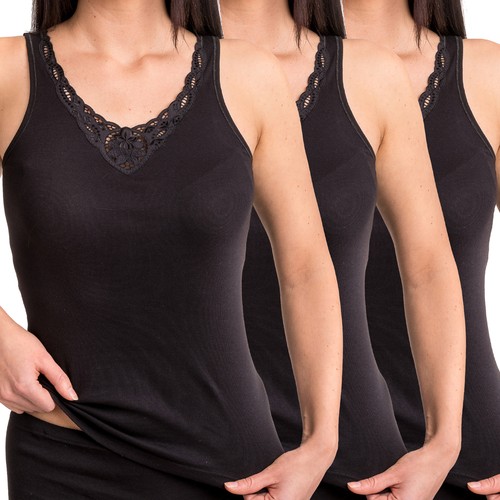 Hermko damen achselhemd spitze - damen,