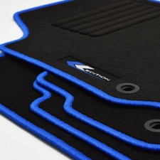 Mattenprofis Velours Fußmatten Edition blau für VW Polo 9N ab Bj.2001 -2009 oval