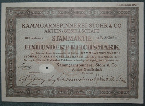 Kammgarnspinnerei stöhr co - kammgarnspinnerei,
