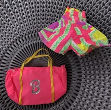 Vintage Barbie,, Rockstar? Bermuda und Tasche“ Pink/ Bunt !