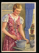 Ansichtskarte Junge Frau