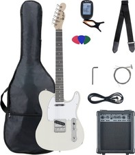 B-WARE TL-Style E-Gitarre Komplett Set Verstärker Stimmgerät Tuner Gigbag Amp