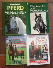 4 Pferdebücher verschiedener Autoren-Zucht u. Krankheiten-