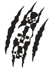 2x Monster Kralle Sticker