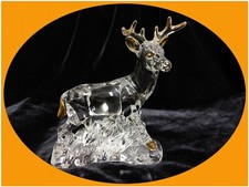 NACHTMANN PH Germany Hirsch 826g  vergoldet Bleikristall Kristall Glas Figur TOP